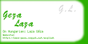 geza laza business card